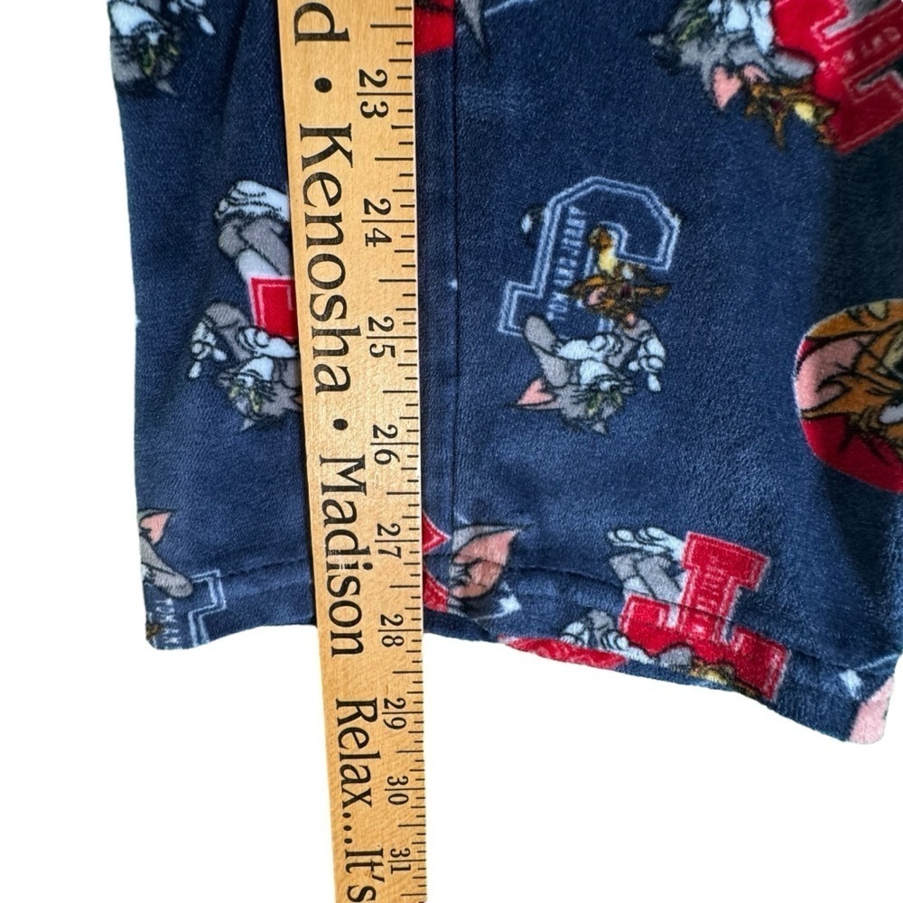 Tom & Jerry Aeropostale Women’s Lounge Pants Medium Blue Red Cartoon Print Soft - Picture 8 of 8